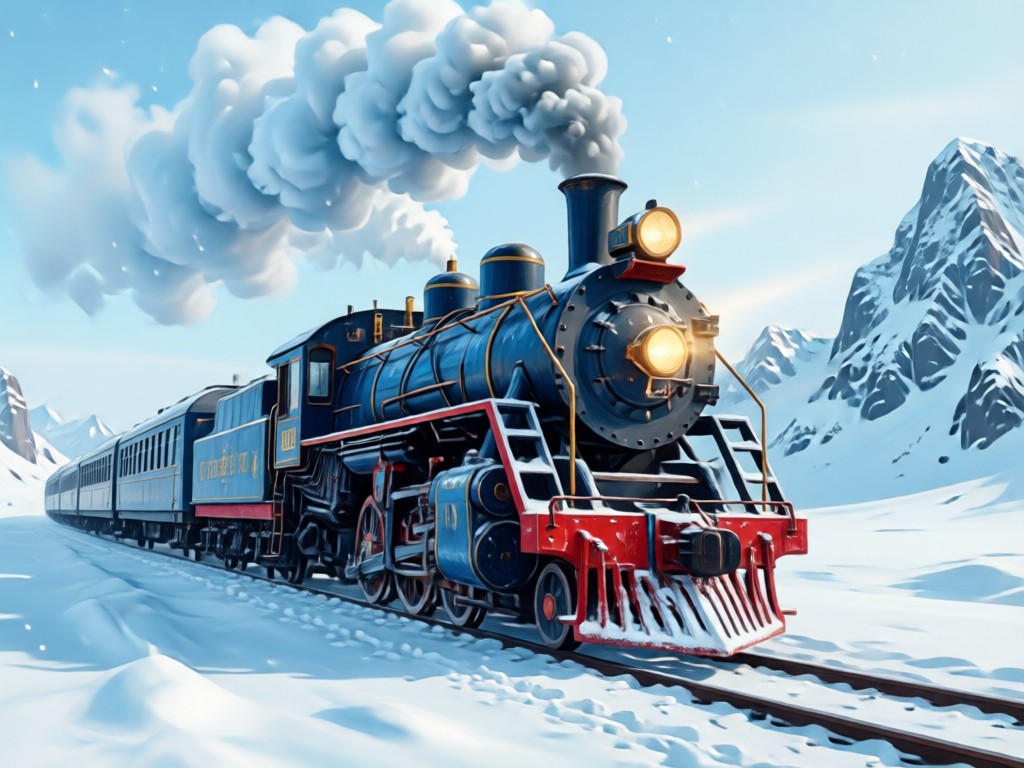 Various cinematic Polar Express AI filter styles and results