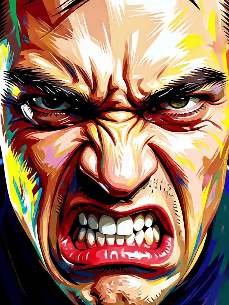 funny exaggerated cartoon anger filter