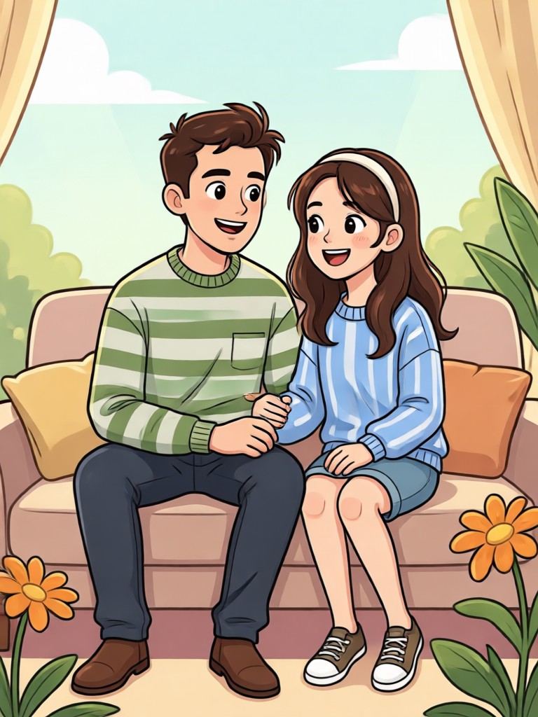 cartoon couple maker gaya hari valentine