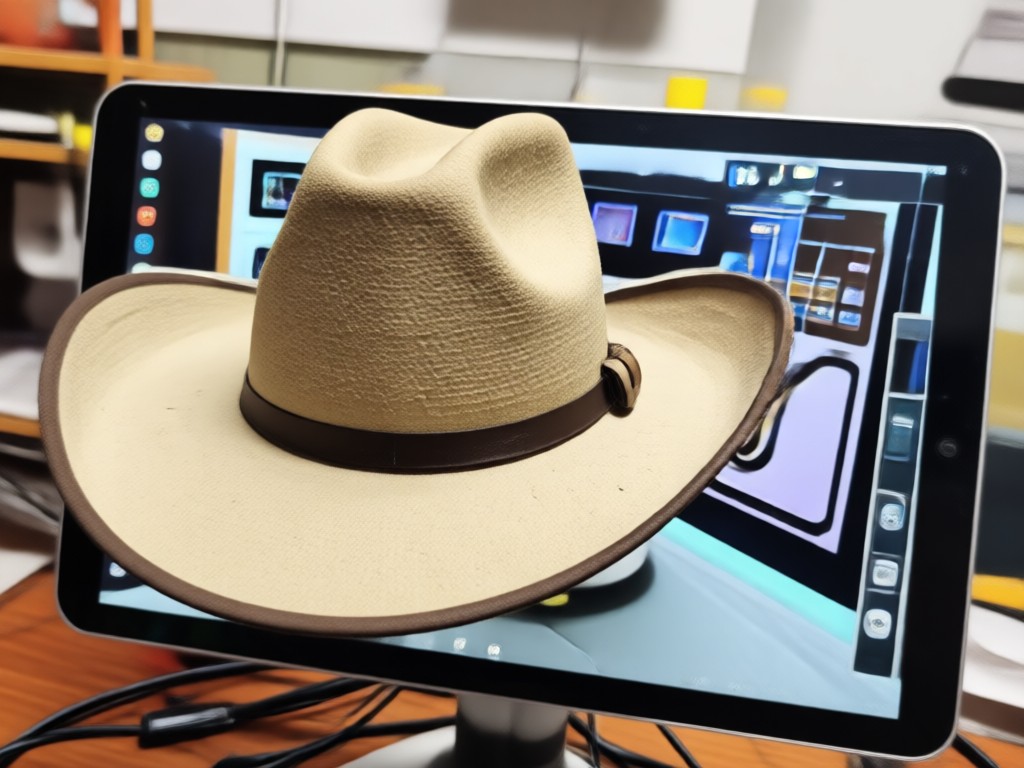 Comparison view of the same person in three different hat styles