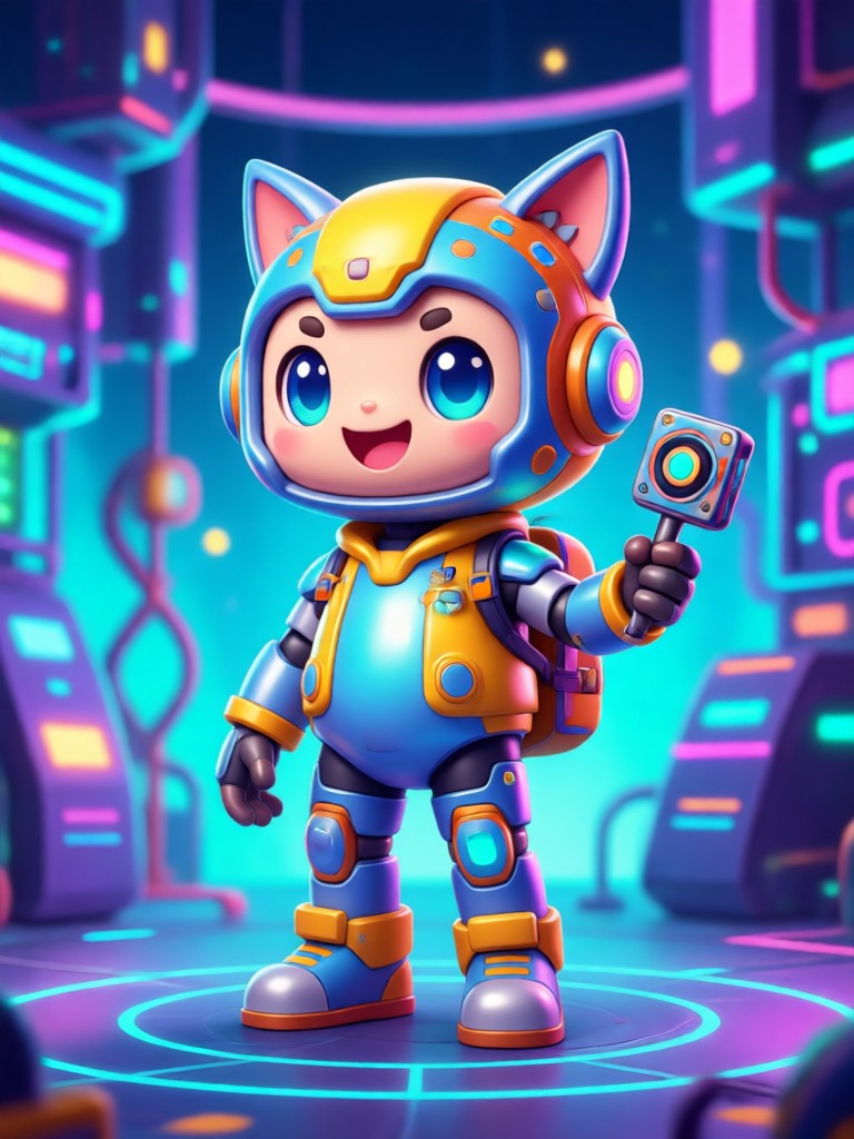 Freundliches Tier-Maskottchen für eine Kinder-Marke