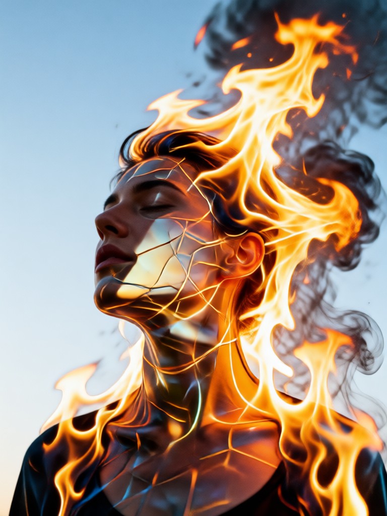 Ergebnis des goldenen Flammenkronen-Porträtgenerators