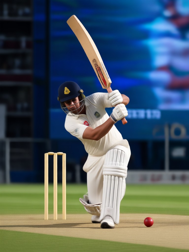 Filmische Cricket-Partie unter Flutlicht