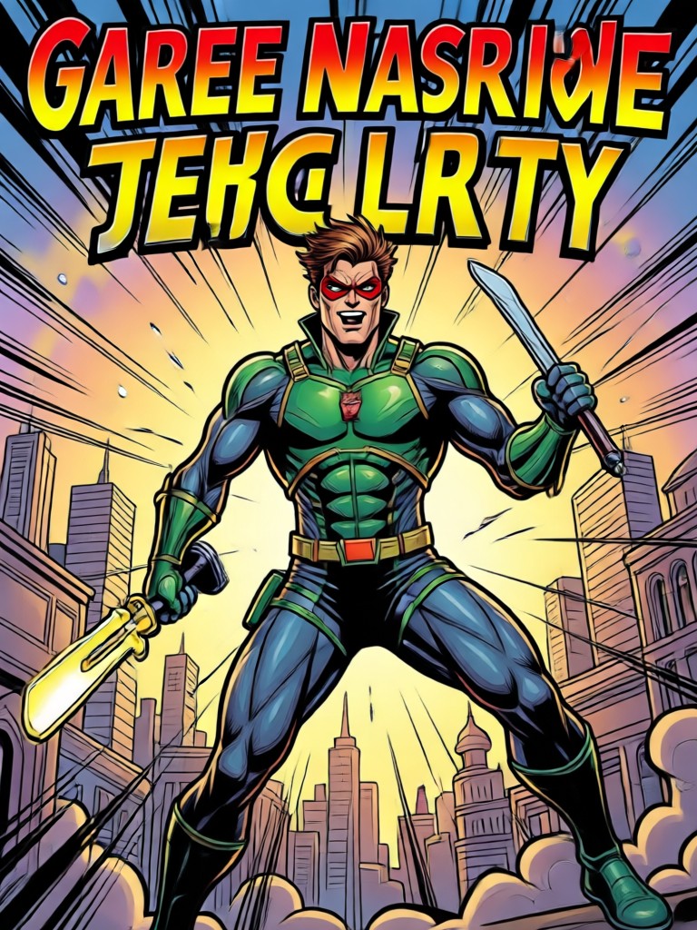 Sci fi comic book art from photo