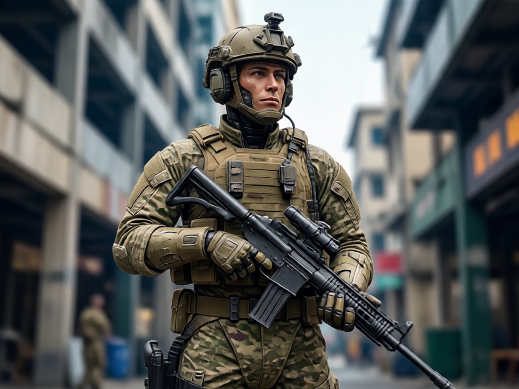 AI generated military combat scenes
