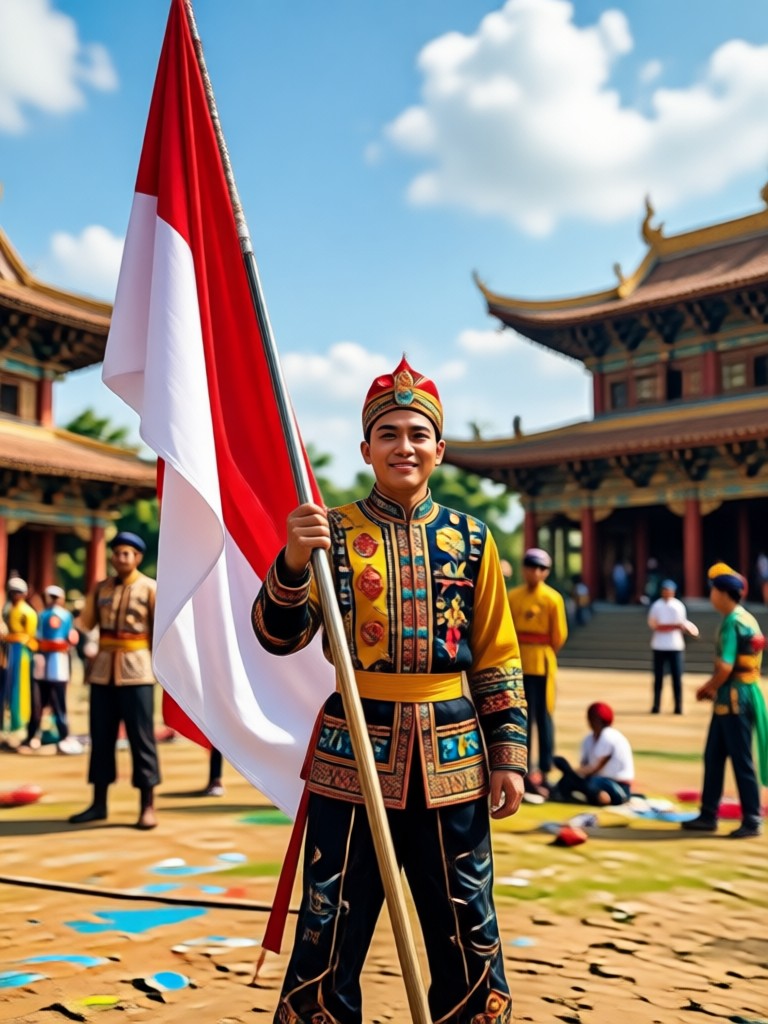 AI generated artwork celebrating Indonesian culture and independence