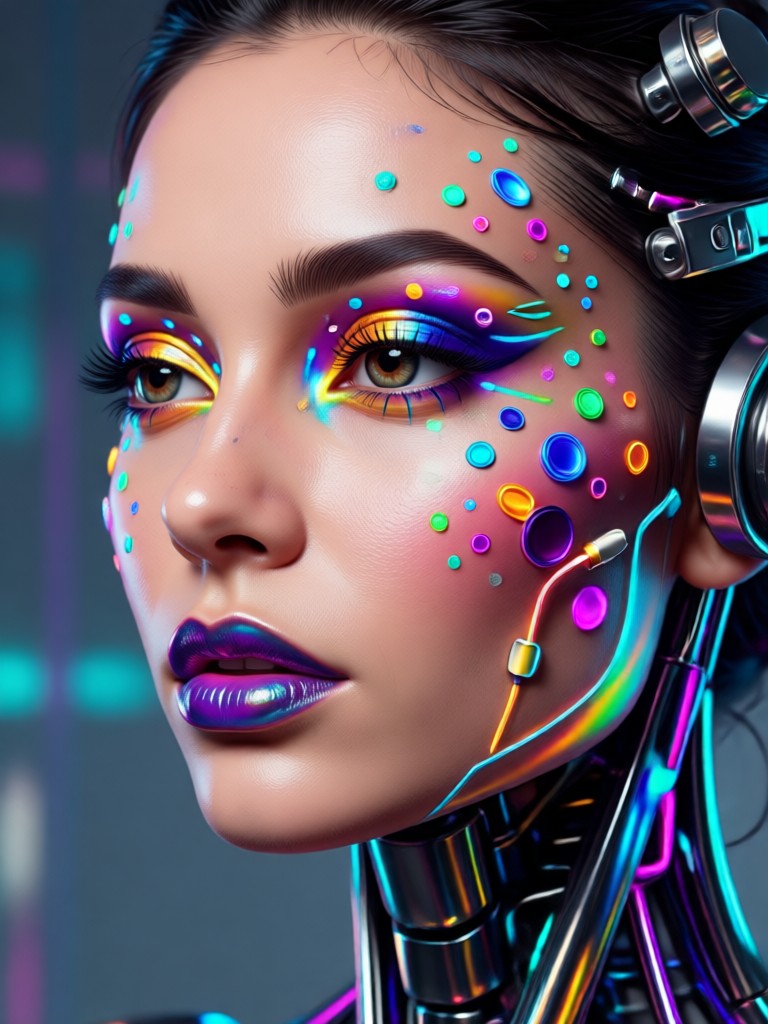 Modern glamour AI beauty with stylish hair