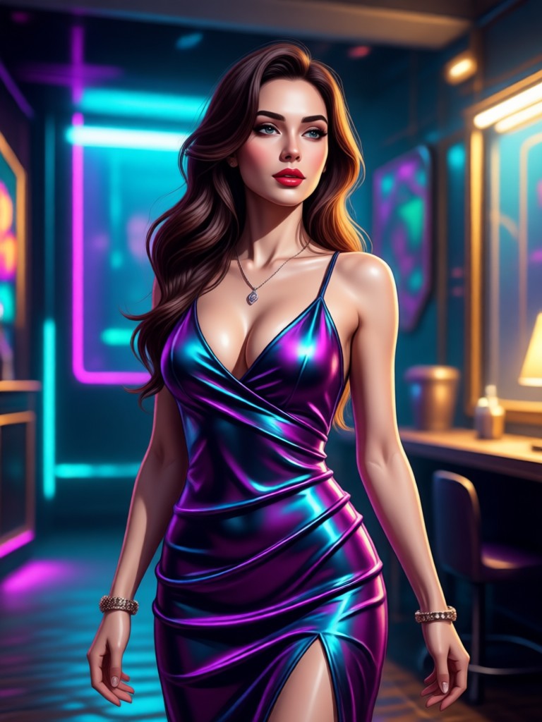 Fantasy elf queen AI character art