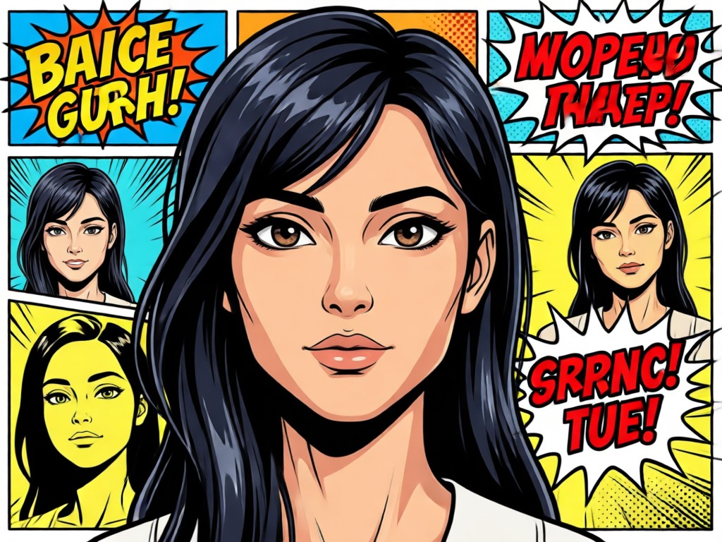 Comparison showing depth and detail in AI 3D comic portrait