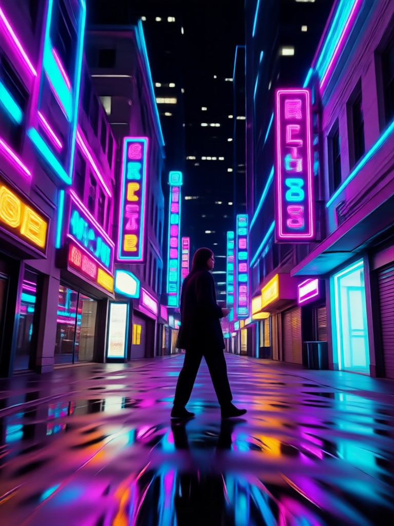 Neon Kiss Video Creator using viyo app