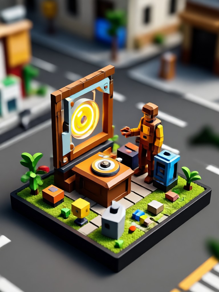 Miniature ai video generator output still frame