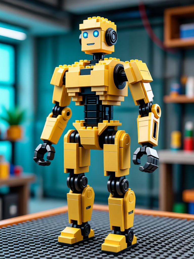 Animated LEGO character waving