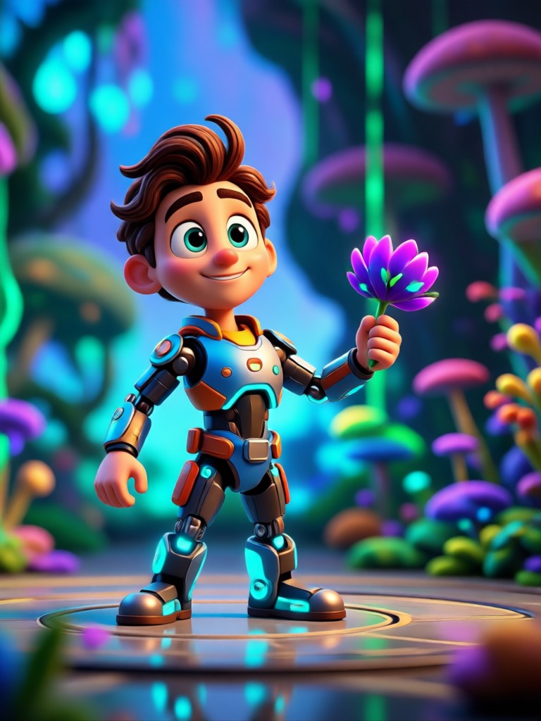 Pixar AI version of a historical figure as an animated character