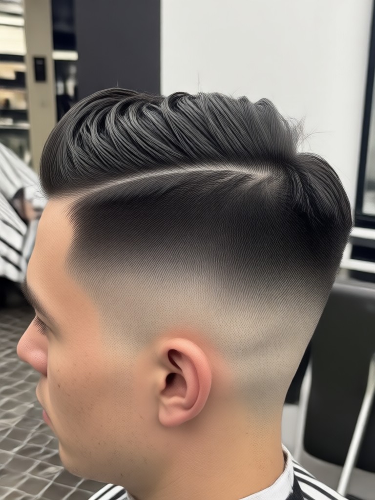 AI generated taper fade with beard styling
