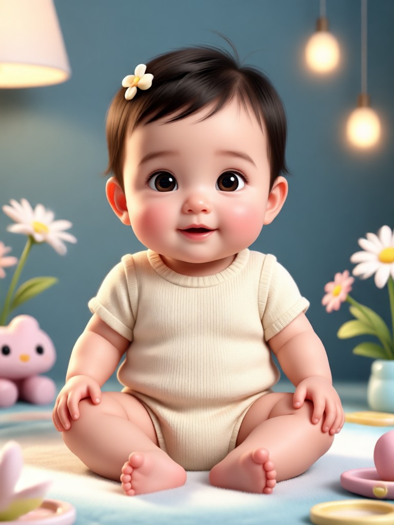 Anime style baby generated by AI