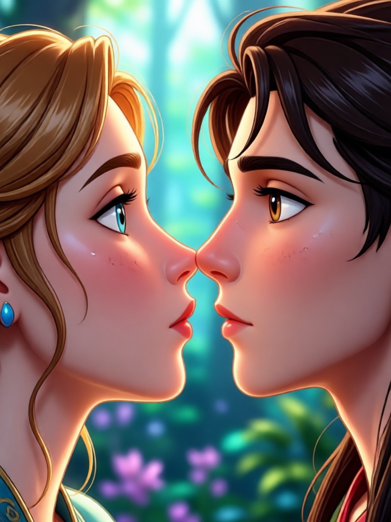 Mermaid and sailor kiss underwater