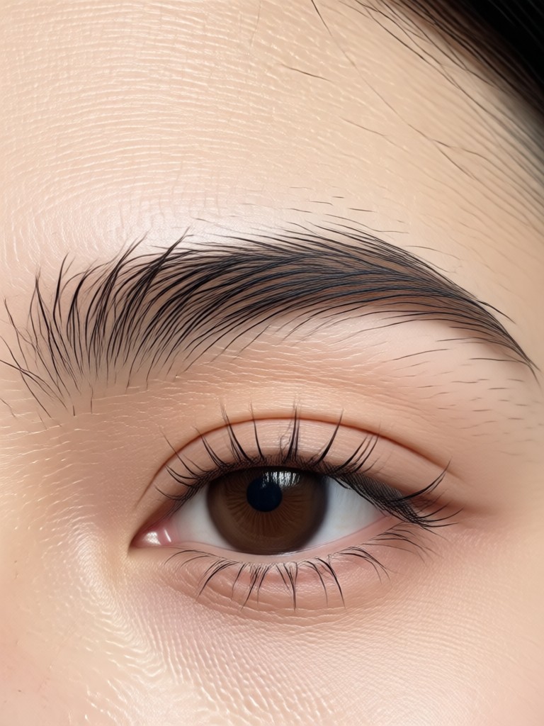 Soft, natural eyebrow arch created by AI