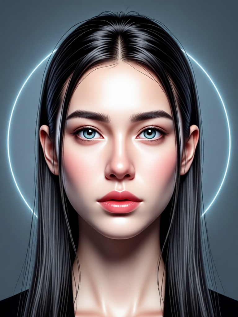 Modern creative AI headshot style