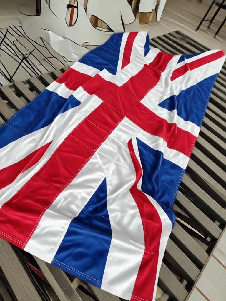 Klassische heraldische Flagge mit Wappen