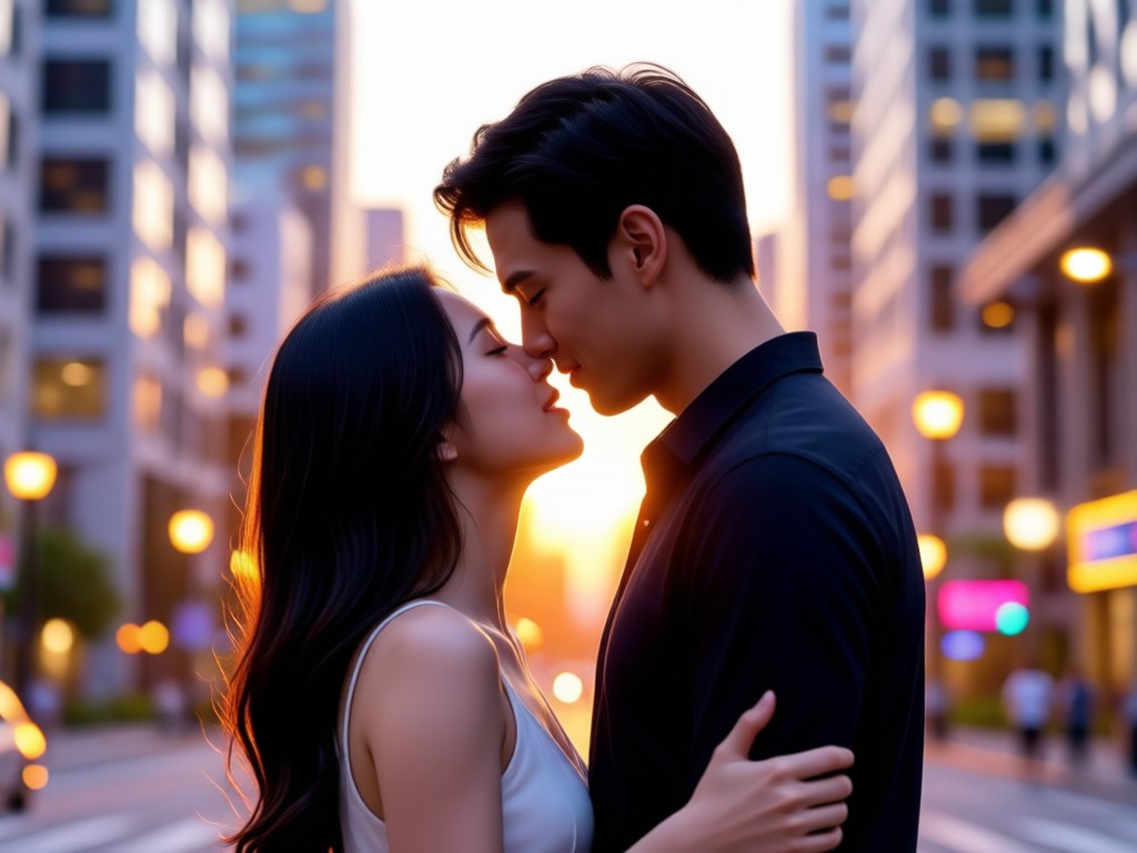 Customizable background scenes for romantic videos