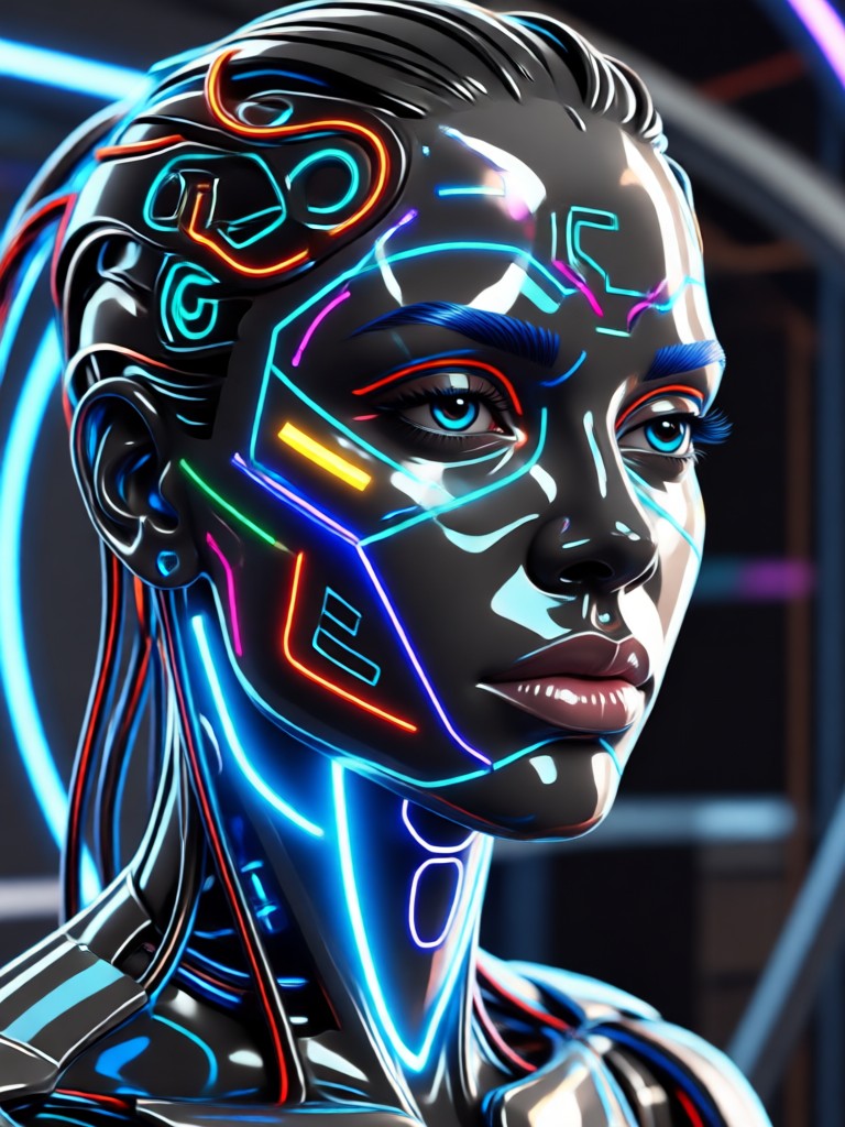 Latina Portrait in Anime Style
