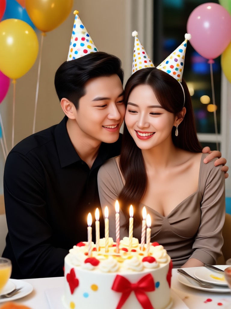 Starry night themed birthday video