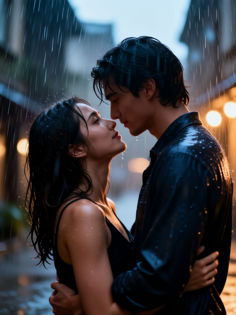 Romantic cuddle video generator result