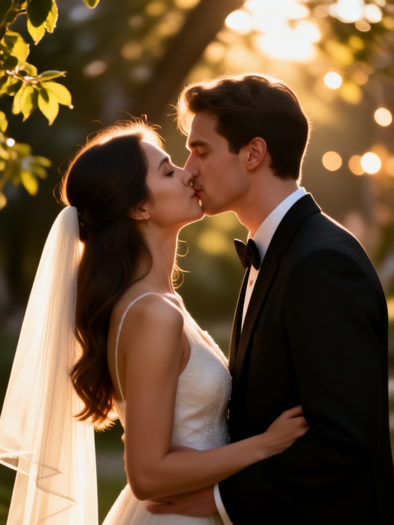 Classic Hollywood romance kiss video