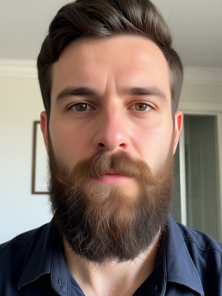 Vorher und nachher Bart Vergleich nebeneinander