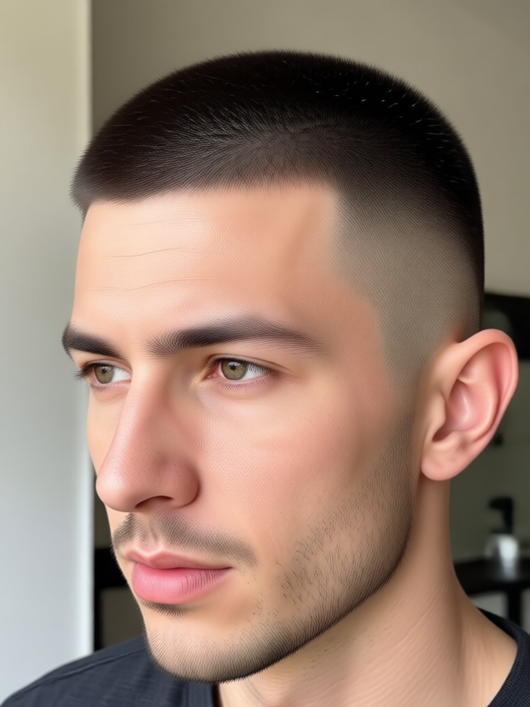 Dramatic side by side buzz cut transformation