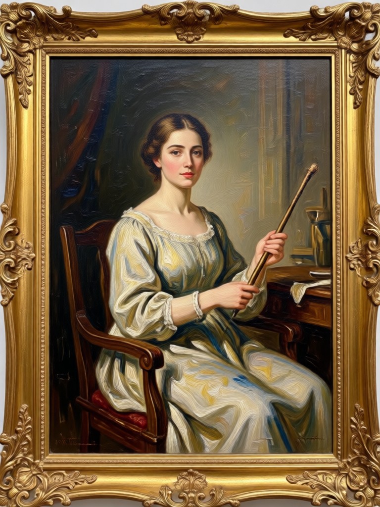 Photo to oil painting transformation example