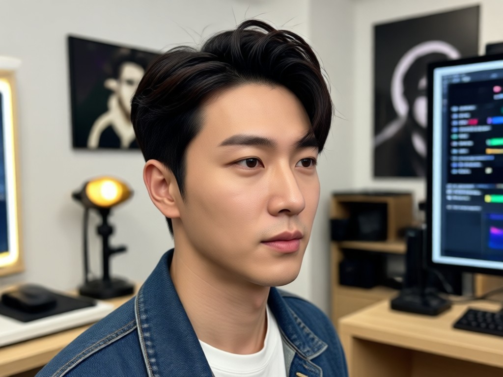 Library of trendy Korean male hairstyle templates