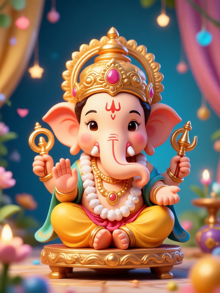 3D-Ton-Stil-Ganpati-KI-Video
