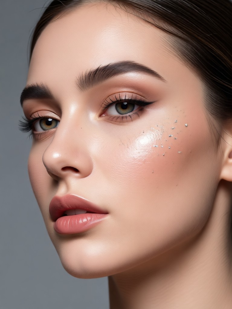 Sanftes Glamour-KI-Porträt mit professionellem Studiolicht