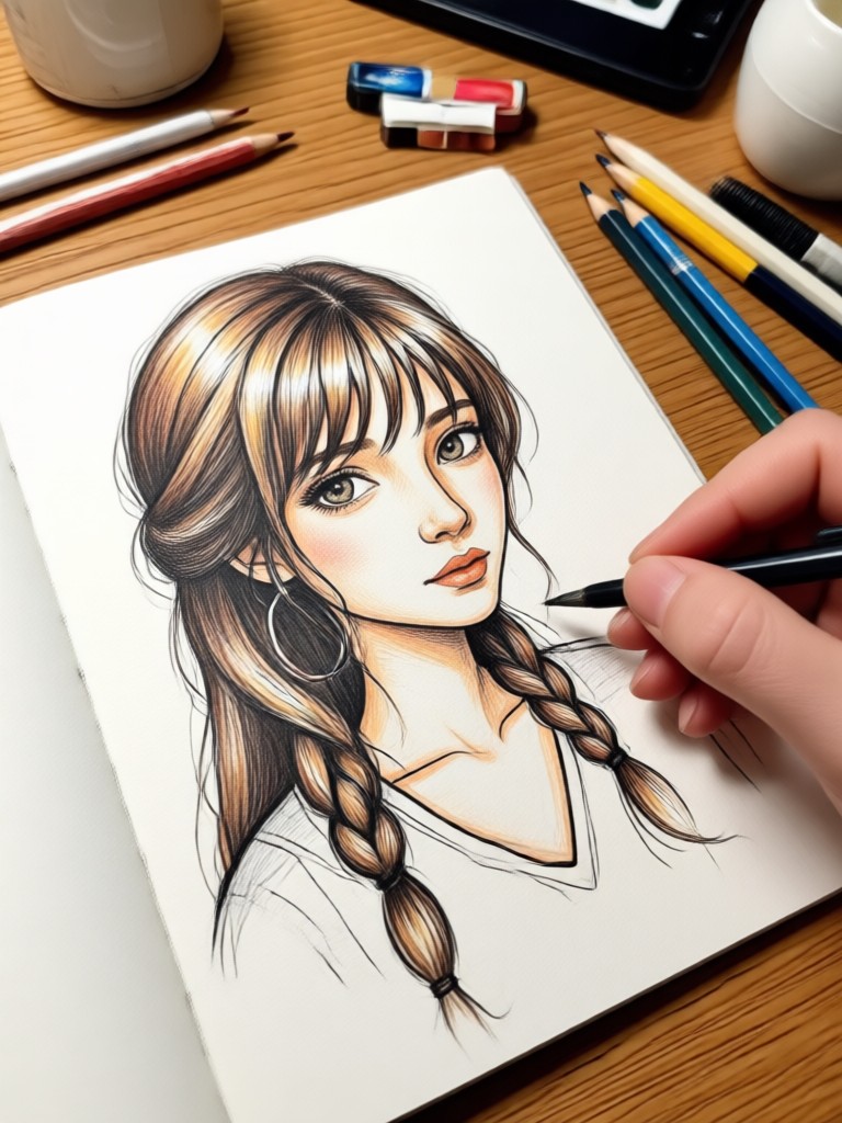 Pet photo to ink sketch online