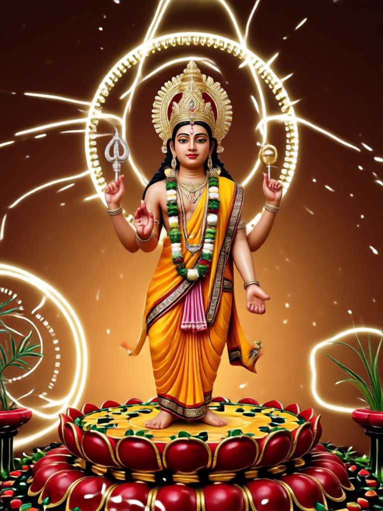 Traditional family Nag Panchami AI photo