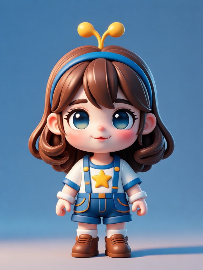 realistic 3d chibi photo close up detail
