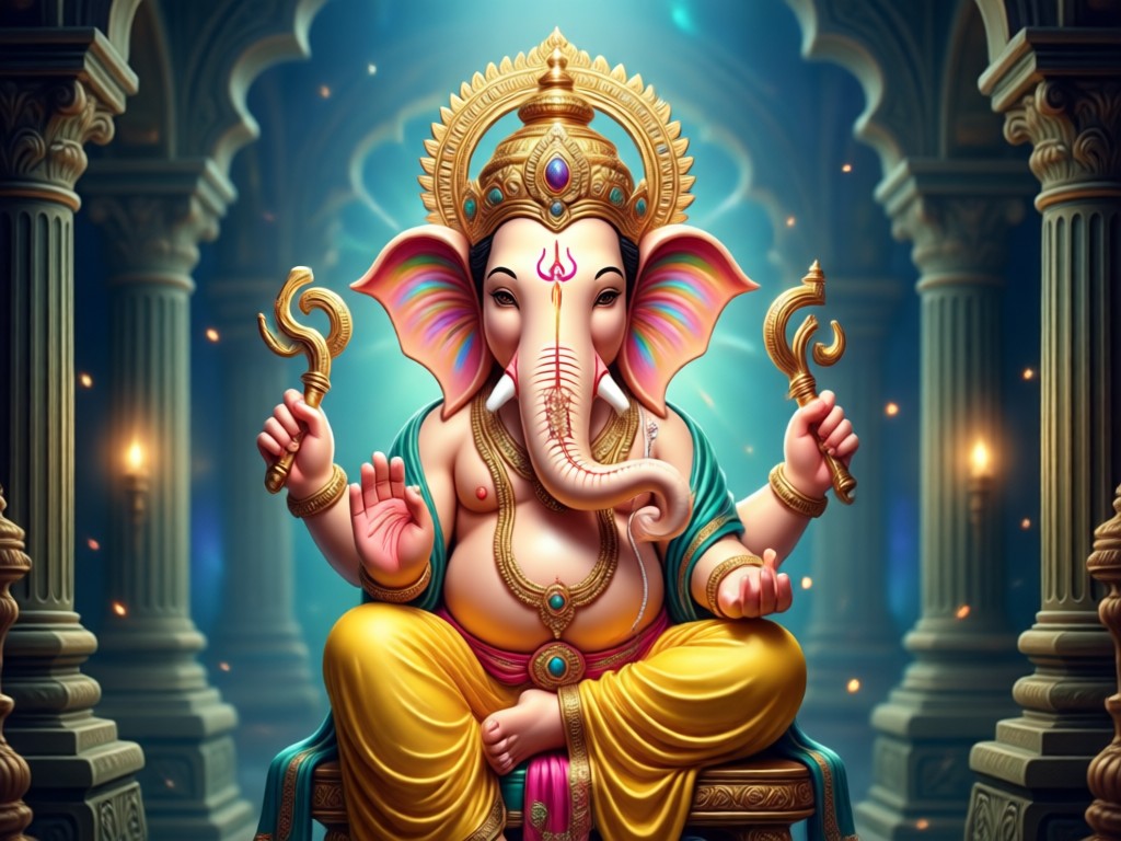 Animated AI video of Ganesh Ji