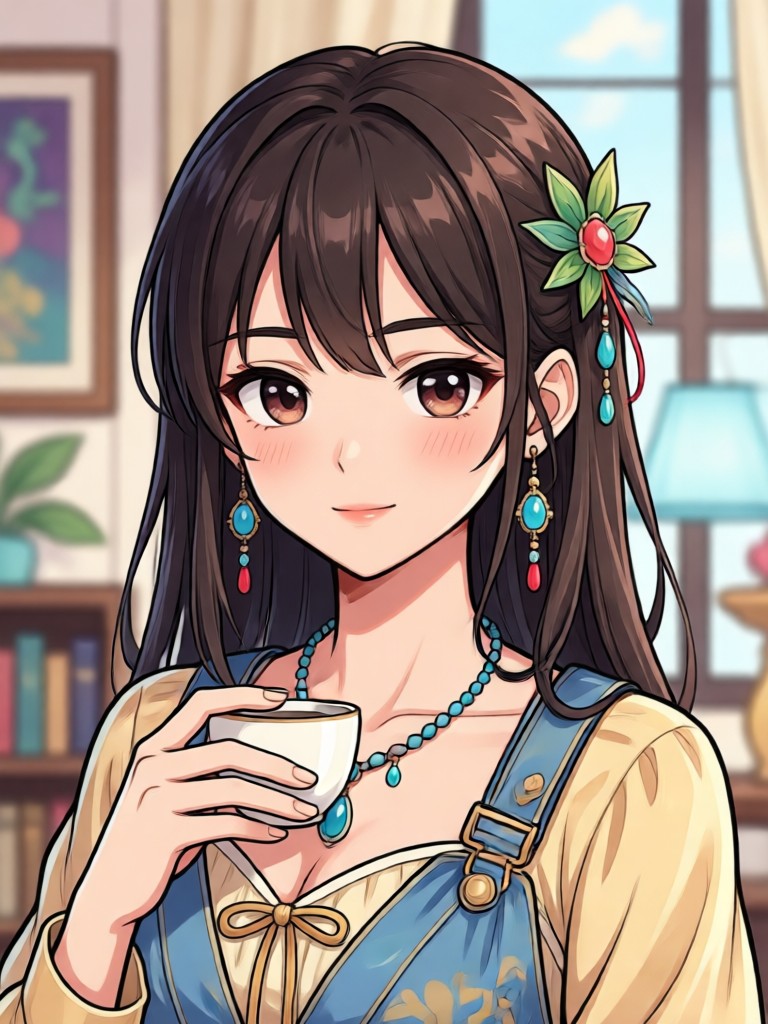 Royal fantasy portrait avatar with crown