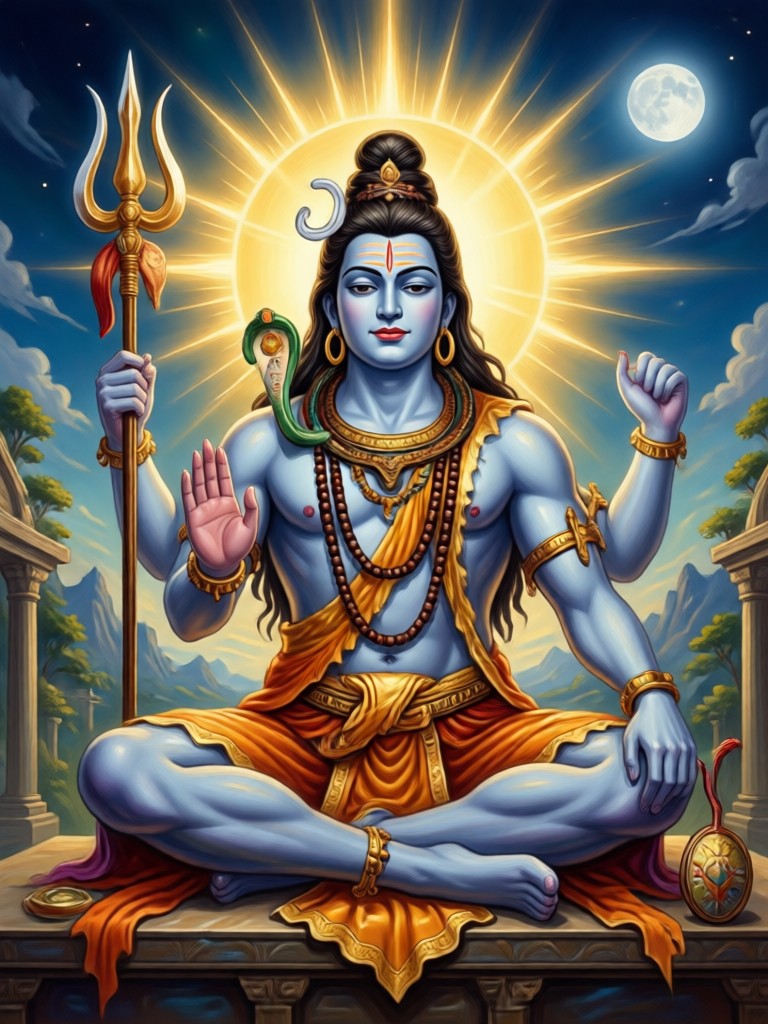 Cyberpunk futuristic AI Shiva