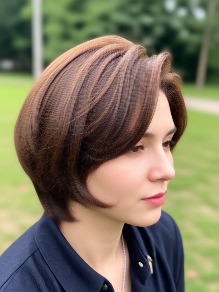 Corte de pelo corto desenfadado con flequillo tenue y textura