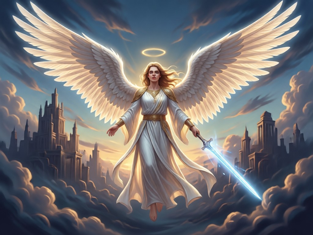 Side by side comparison showing angel creation process