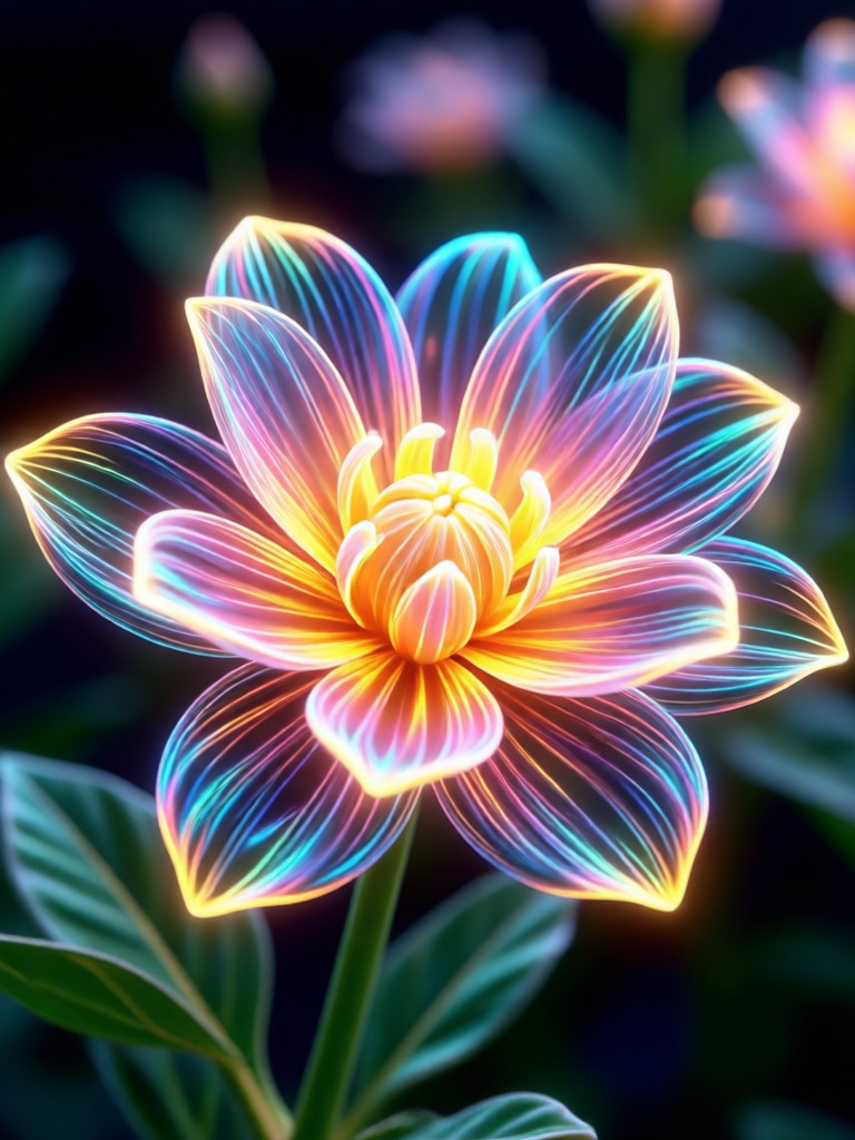 Abstract liquid art with AI Bloom color diffusion