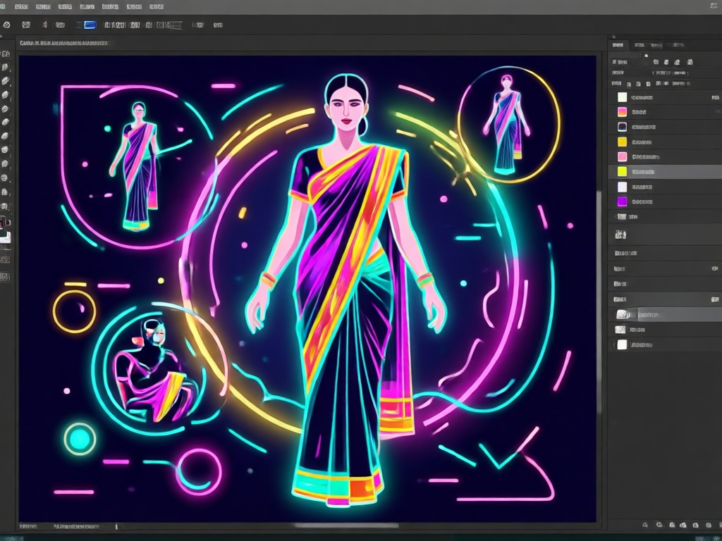 AI animated saree video creation