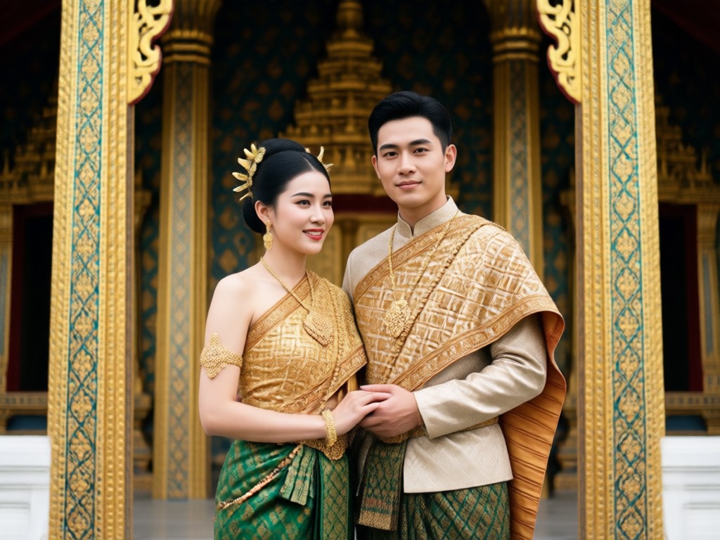 Thai traditional portrait backdrop examples