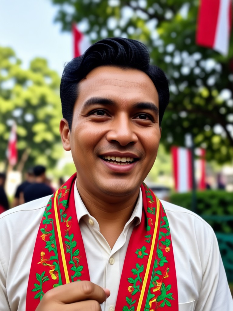 National flag animation AI creation