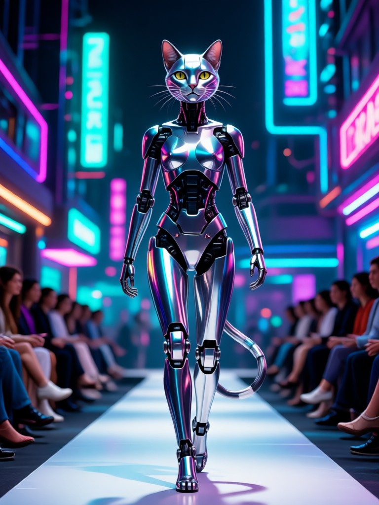 Menswear AI fashion show with tailored suits