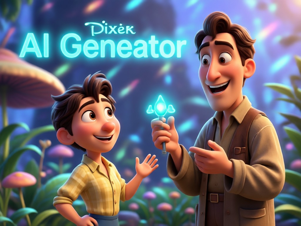 IA aplicando estilo Disney Pixar a uma foto