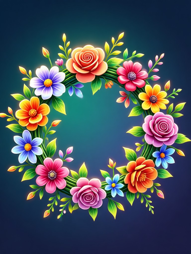 Simple and elegant AI generated flower crown