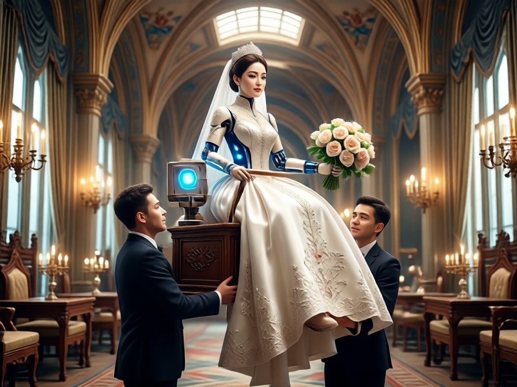 Animated AI bridal carry video example